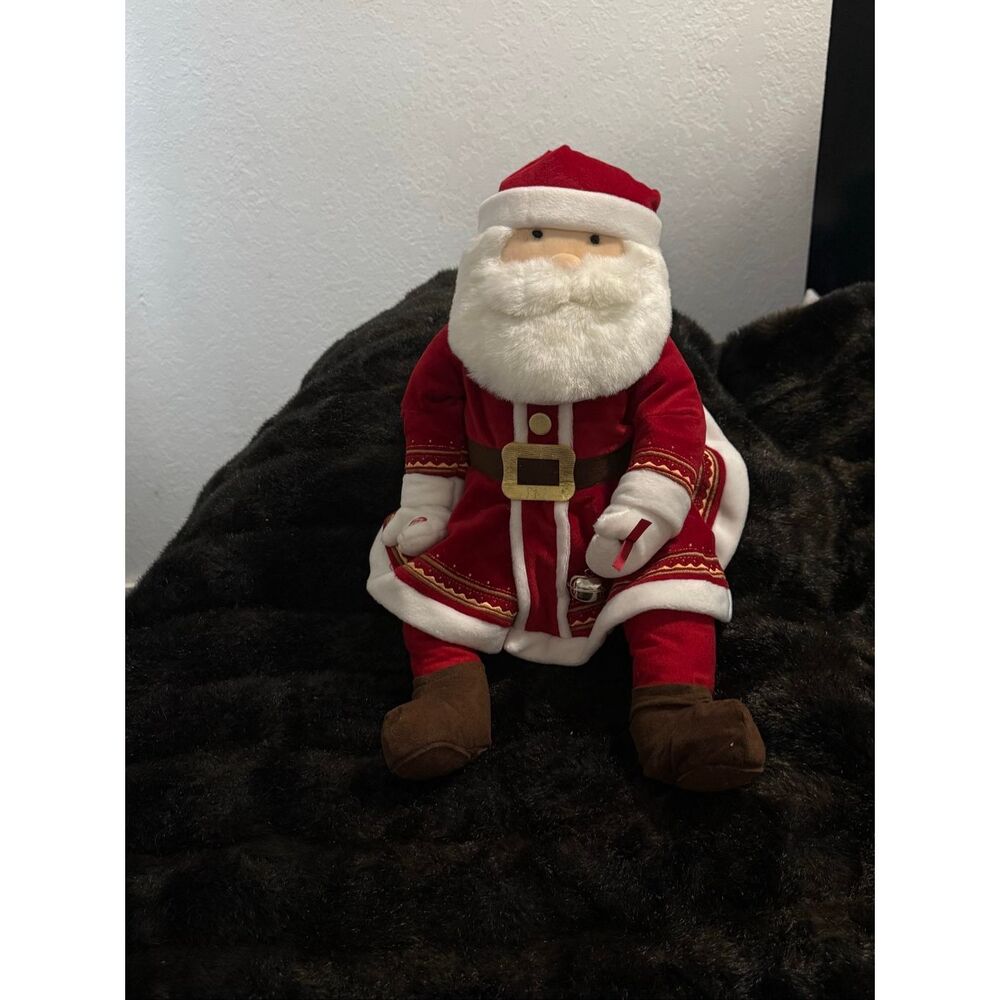 Hallmark Polar Express Magic Christmas Plush Talking Santa Bell Decoration 14"
